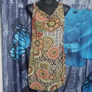 Geo print mini dress sz L